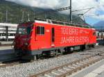 MGB - Lok HGe 4/4  104 in Visp am 22.09.2014