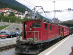 Nostalgie-GlacierExpress mit HGe 4/4 I FO 33 im Bahnhof Disentis - 13.08.2005
