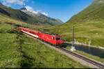 MGB HGe 4/4 II 108 / Oberalppass, 16. Juli 2022<br>
Regio Disentis/Mustér - Andermatt