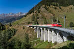 MGB HGe 4/4 II 4 / Bugnei, 1. Oktober 2023<br>
Regio Andermatt - Disentis/Mustér