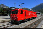mgb - Zahnradlok  HGe 4/4 108 im Bahnhof Brig am 24.05.2026