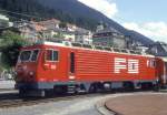 MGB exFO - HGe 4/4II 101 Name: VILLE DE SION/SITTEN am 01.06.1993 in DISENTIS - Zahnrad-LOKOMOTIVE - Baujahr 1986 - SLM5284/BBC - 1836 KW - Gewicht 64,00t - L�P 14,78m - zul�ssige Geschwindigkeit