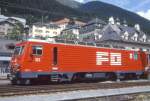 MGB exFO - HGe 4/4II 103 Name: CHUR/MARCUA DA CUERA am 12.08.1992 in DISENTIS - Zahnrad-LOKOMOTIVE - Baujahr 1986 - SLM5292/BBC - 1836 KW - Gewicht 64,00t - L�P 14,78m - zul�ssige Geschwindigkeit