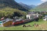 Am Ortsausgang von Andermatt fährt dieser Regio am 7.