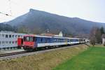 OeBB/DSF Ersatzpendel im Einsatz: BDt 50 85 80-35 911-7, AB EWI 507 und RBe 540 074-2 in Balsthal, 28.01.2018.