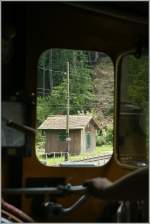 Dem Lokfhrer (vom Plattformwagen aus) ber die Schulter geschaut...