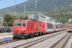 HGe 4/4'' 102 ''Altdorf'' am 6.7.2020 mit dem Glacier Express in Brig.