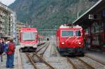 HGe 4/4 mit dem Glacier-Express am 05.06.2008 in Brig.