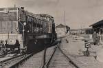 Rangierlokomotive der SNCF zu Testzwecken im RB Biel, 1955 (Walter).