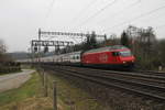 Re 460 051 ''Staffelegg'' am 28.11.2020 bei der Tössmühle als IC 813 nach Romanshorn