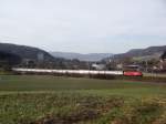 Re 460 mit IR Basel SBB-Zrich HB bei Sissach am 08.01.2008