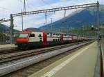 IC 820 (Romanshorn - Brig) am 22.7.2015 im Bahnhof Brig.