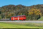 DVZO Fahrzeugtreffen 2018: ZMB BDe 4/4 92 am 14. Oktober bei Rämismühle-Zell.