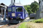 ABe 4/4 vom Tunnelkino am 1.8.17 vor dem Depot Koblenz.