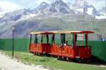 RiT - Tramzug von Riffelalp nach Riffelalp Resort am 29.06.2007 in der Wendeschleife mit Ba 2/2 2 + Ba 2/2 1.
