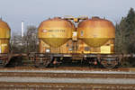 SBB Spezialwagen Ucs für Staubgut in Möhlin am 24. Januar 2019.
Foto: Walter Ruetsch