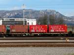 SBB - Gterwagen Typ Slps-x  33 85 472 7 005-2 im Bahnhofsareal von Solothurn am 15.03.2009