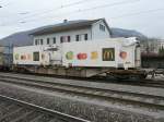 SBB - Güterwagen  Typ Sgnss  31 85 455 2 346-2 im Bahnhof Oensingen am 01.02.2014