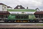 Schüttgutwagen 6676 704-6, Bauart Falls, der Makies AG Gettnau. Bahnhof Vilshofen an der Donau am 18.08.2014.