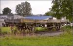 Güterwagen M4 257 Vorbesitzer RHB, 1898 gebaut durch die Ateliers de Construction in Manceau, dieser Rentner sah immerhin drei Jahrhunderte und kommt auf rüstige 117 Jahre.