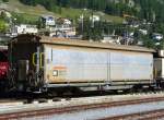 RhB - Abgestellter Gterwagen Haikqq-tuyz 5175 im Bahnhof von Samedan am 25.08.2007