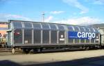 SBB Gterwagen Hbbillns 21 85 246 20826-8 mit grosser SBB Cargo Anschrift im SBB Gterbahnhof von Biel-Bienne am 18.11.2006