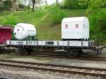 Bierbrauerei Feldschlsschen - Gterwagen 566 051 im Bahnhofsareal von Rheinfelden am 18.04.2009