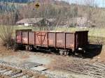 ex SBB Gterwagen E 42 85 505 2 065-7 in einem Anschlussgeleise in Huttwil am 02.03.2012