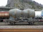 SBB - Gterwagen  Ucs  21 85 912 2 212-8 in Reuchenette-Pry am 21.04.2012 ..