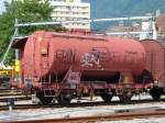 SBB - Baudienstwagen / Wassertank - Wagen Xs 40 85 95 35 218-3  abgestellt im SBB Bahnhof von Biel / Bienne am 09.06.2007