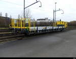 SBB - Dienstwagen Xs 9 85 93 59 616-1 abgestellt im Bhf. Lenzburg am 05.02.2023