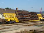 Weichentransportwagen in Bahnhof Spratzen,in der nhe von WWG(Weichenwek Wrth).28.07.2009