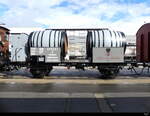SBB - Historischer Güterwagen Weinfasswagen P 520267 ( X 40 85 94 02 001-3 ) ausgestellt im Areal der SBB Werksätte in Yverdon anlässlich der Feier 175 Jahre Bahnen am 02.10.2022