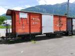 tpc / BVB - Güterwagen K 111 abstellt in Bex beim Bahnhof am 31.05.2015