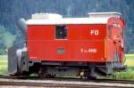 FO - X rot e 4932 am 28.05.1992 in DISENTIS - nicht selbstfahrende elektrische SCHNEESCHLEUDER - Baujahr 1942 - SLM3812/MFO/SIG - Gewicht 16,00t - LP 5,89m - zulssige Geschwindigkeit km/h 45 -