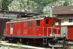 MGB exFO - HGe 4/4I 36 am 17.06.1995 in BRIG - Zahnrad-LOKOMOTIVE - Baujahr 1948 - SLM3975 - 911 KW - Gewicht 48,60t - L�P 14,20m - zul�ssige Geschwindigkeit 55/30Z km/h
