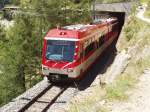 Pendelzug BDSeh 4/8 nach Tsch zwischen Zermatt und Tsch. 05.08.07