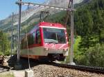 Pendelzug BDSeh 4/8 nach Zermatt zwischen Tsch und Zermatt.