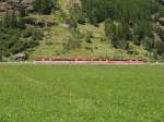 Pendelzug BDSeh 4/8 nach Zermatt bei Tsch. 05.08.07