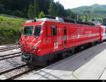 MGB - HGe 4/4  5 mit Glacier Express in Hospental am 23.07.2023