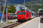 Matterhorn Gotthardbahn HGe 4/4 II Lok 103 am 08.07.26 in Brig mit dem Glacier Express