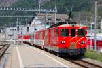 Matterhorn Gotthardbahn FO Deh 4/4 II Gep�cktriebwagen 91 am 10.07.26 in Brig 