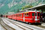 MGB BVZ REGIONALZUG 136 von Zermatt nach Brig am 20.05.1997 in Brig mit Zahnrad-Doppeltriebwagen ABDeh 8/8 2042 - B 2261 - A 2066.