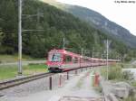 BDSeh 4/8 2051 ''Castor'' + 2052 ''Pollux'' am 2.8.2012 ziwschen Zermatt und Tsch.