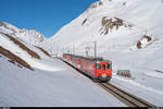 MGB Deh 4/4 21  Stalden  mit Sportzug Oberalppass - Andermatt am 23.