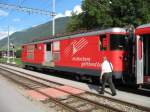 Gep�cktriebwagen Deh 4/4 I Nr.51  Disentis  wartet mit dem R558 nach Andermatt auf den Gegenzug in Lax.