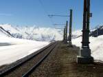 Noch winterlicher Blick vom Oberalppass Richtung Westen, 20. Mai 2004, 12:52