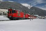 Die vier BVZ-Gep�cktriebwagen Deh 4/4 sind inzwischen praktisch t�glich am Oberalp zu sehen.