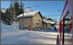 Die Station Hospenthal ist bereits von den Schneemassen gerumt.