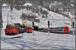 Autotransportzge und GEX 910 in Oberwald. (10.01.2012)